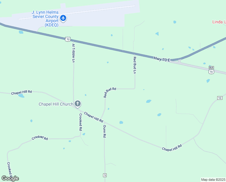 map of restaurants, bars, coffee shops, grocery stores, and more near 183 Red Bud Road in De Queen