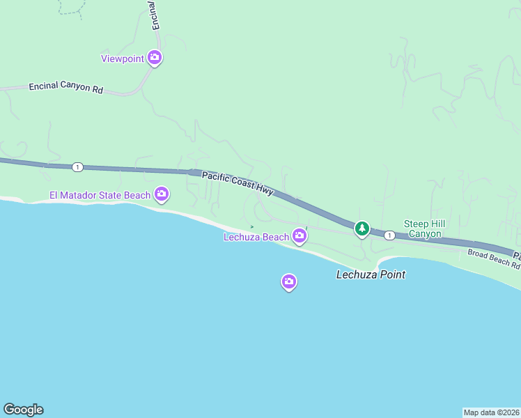 map of restaurants, bars, coffee shops, grocery stores, and more near 31830 Broad Beach Road in Malibu