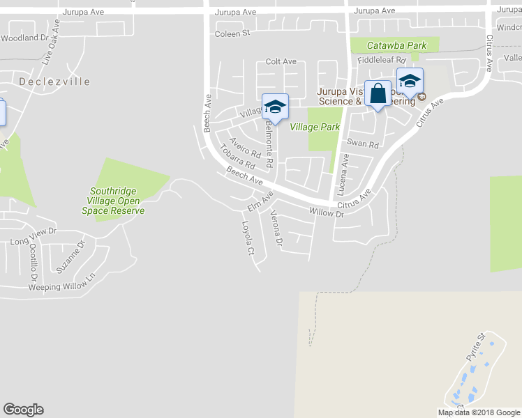 map of restaurants, bars, coffee shops, grocery stores, and more near 11856 Terracina Lane in Fontana