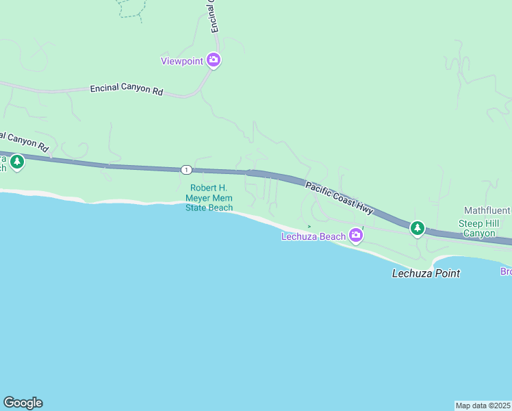 map of restaurants, bars, coffee shops, grocery stores, and more near 32054 Pacific Coast Highway in Malibu