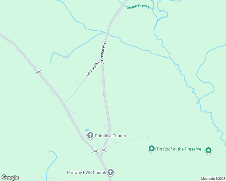 map of restaurants, bars, coffee shops, grocery stores, and more near 15317 7 Creeks Highway in Tabor City