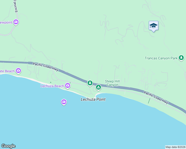 map of restaurants, bars, coffee shops, grocery stores, and more near 31555 Pacific Coast Highway in Malibu