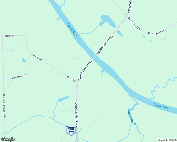 map of restaurants, bars, coffee shops, grocery stores, and more near 1685 Appalachian Highway in Gadsden