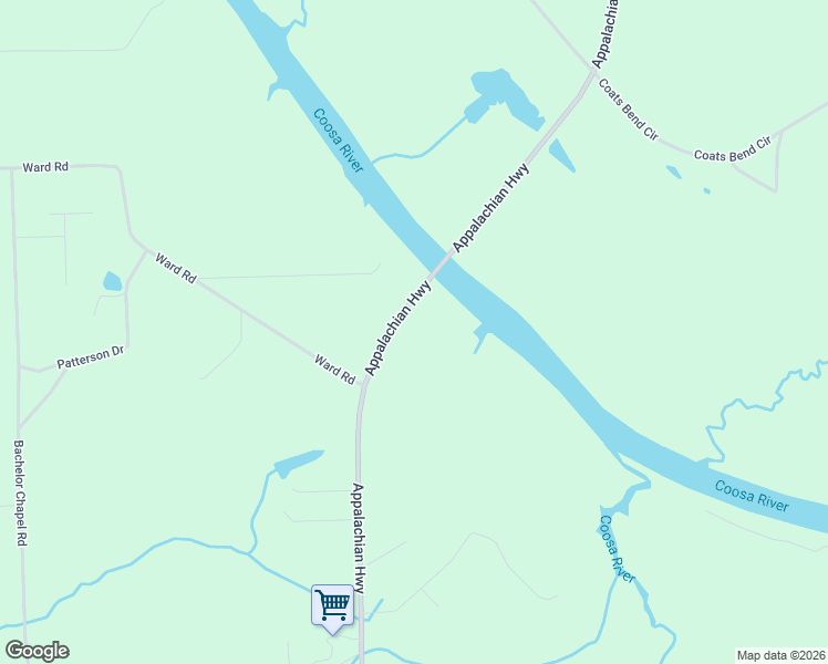 map of restaurants, bars, coffee shops, grocery stores, and more near 1685 Appalachian Highway in Gadsden