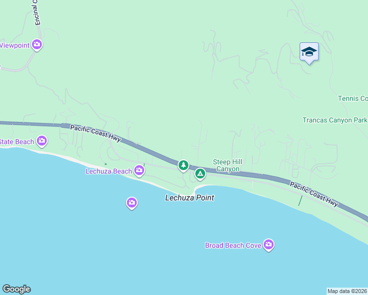 map of restaurants, bars, coffee shops, grocery stores, and more near 31577 Pacific Coast Highway in Malibu