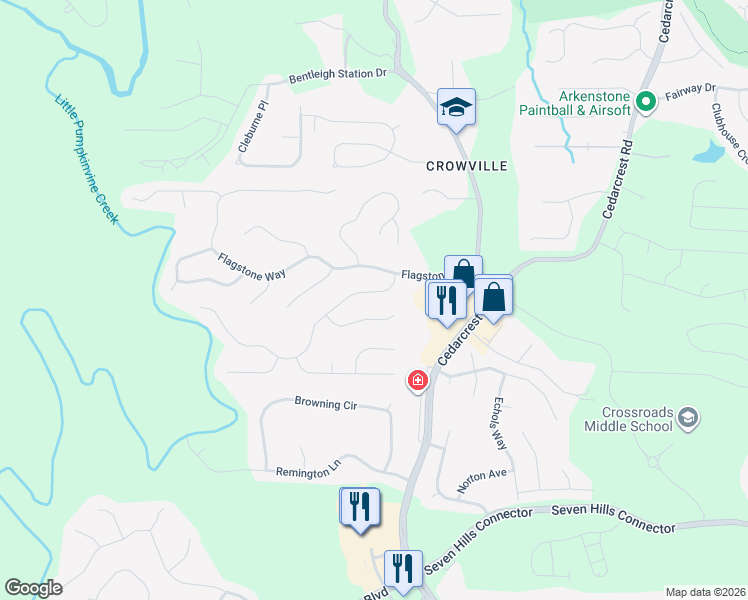 map of restaurants, bars, coffee shops, grocery stores, and more near 101 Lincolnwood Lane in Acworth