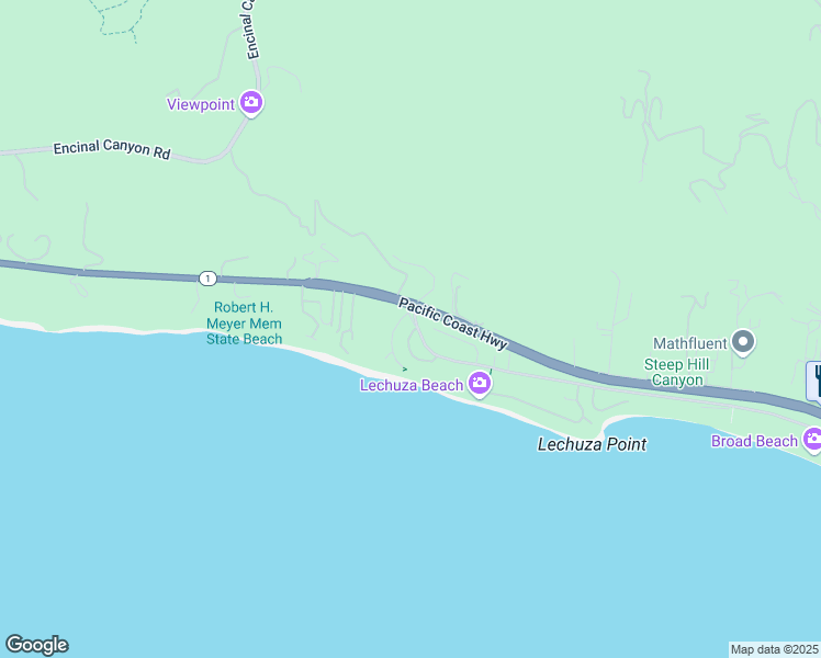map of restaurants, bars, coffee shops, grocery stores, and more near 31866 Seafield Drive in Malibu