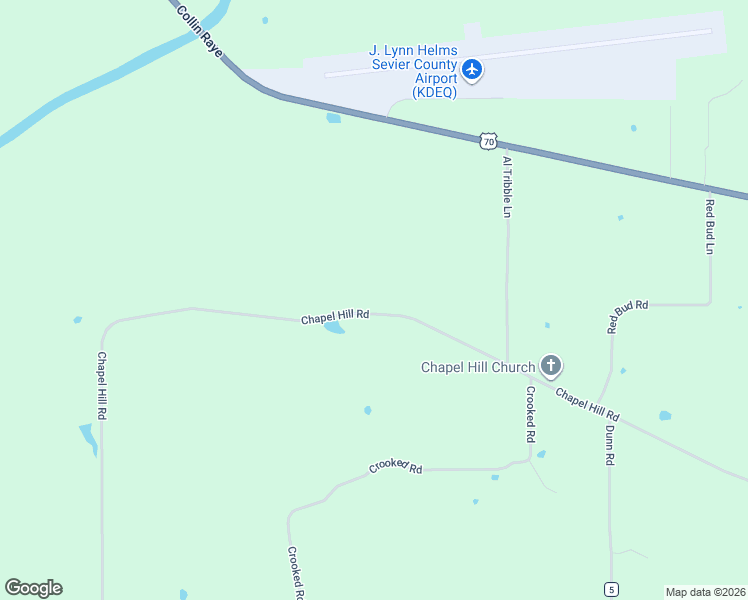 map of restaurants, bars, coffee shops, grocery stores, and more near 590 Chapel Hill Road in De Queen