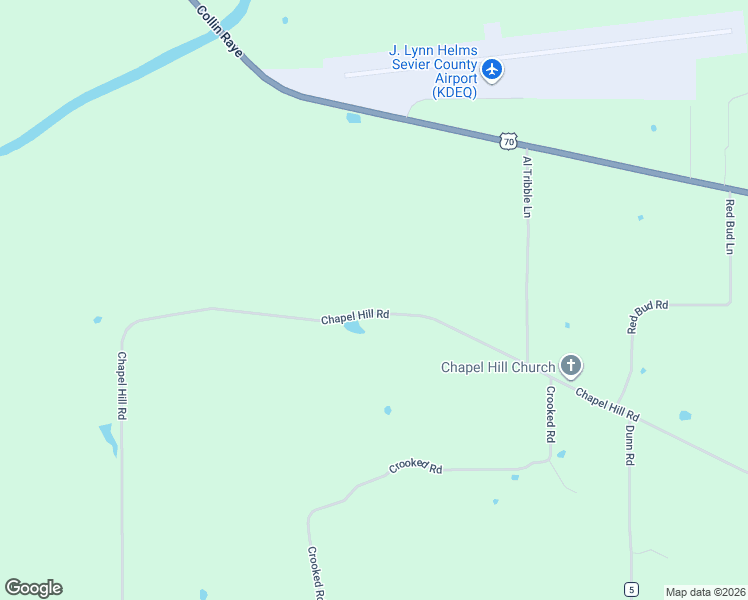 map of restaurants, bars, coffee shops, grocery stores, and more near 590 Chapel Hill Road in De Queen