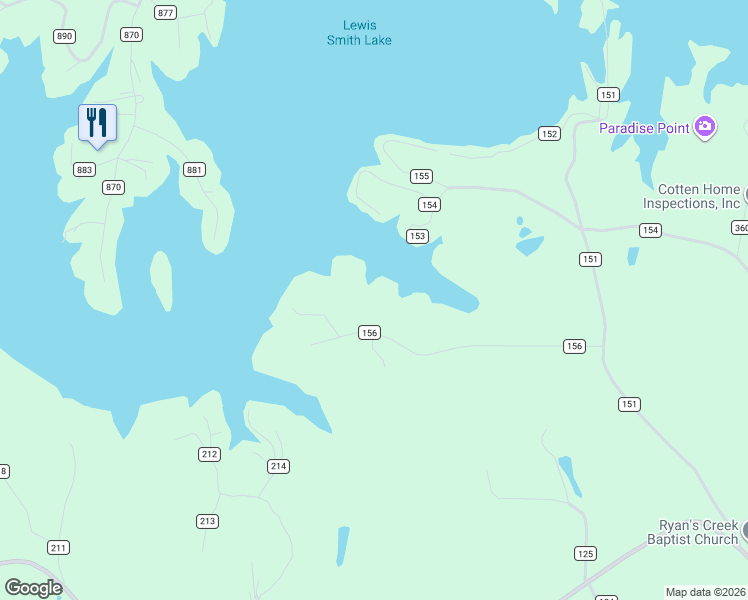 map of restaurants, bars, coffee shops, grocery stores, and more near Eagles Landing in Cullman