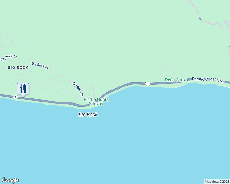 map of restaurants, bars, coffee shops, grocery stores, and more near 19742 Pacific Coast Highway in Malibu