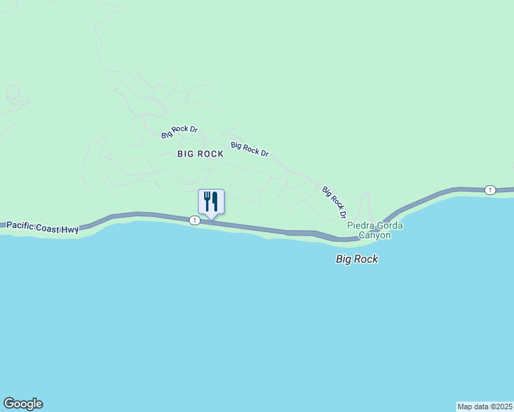 map of restaurants, bars, coffee shops, grocery stores, and more near 20454 Roca Chica Drive in Malibu