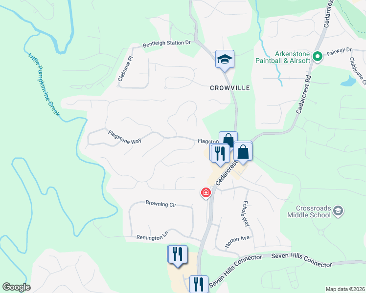 map of restaurants, bars, coffee shops, grocery stores, and more near 90 Lincolnwood Lane in Acworth