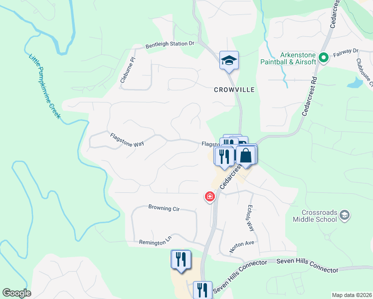 map of restaurants, bars, coffee shops, grocery stores, and more near 90 Lincolnwood Ln in Acworth