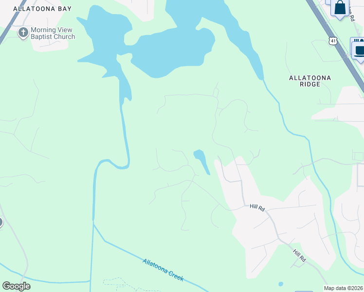 map of restaurants, bars, coffee shops, grocery stores, and more near 3320 High Noontide Way in Acworth