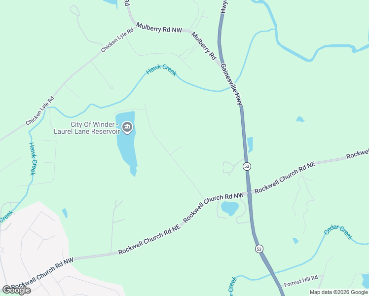 map of restaurants, bars, coffee shops, grocery stores, and more near 869 Laurel Lane in Winder