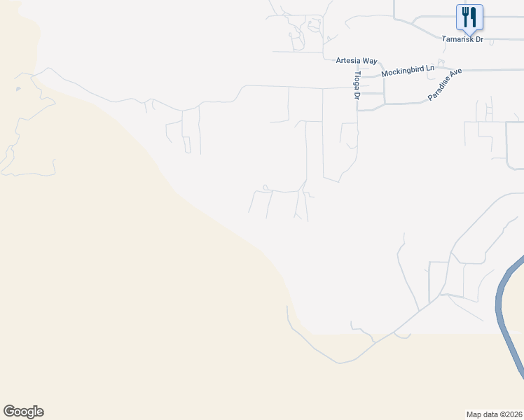 map of restaurants, bars, coffee shops, grocery stores, and more near 48525 Lyle Street in Morongo Valley
