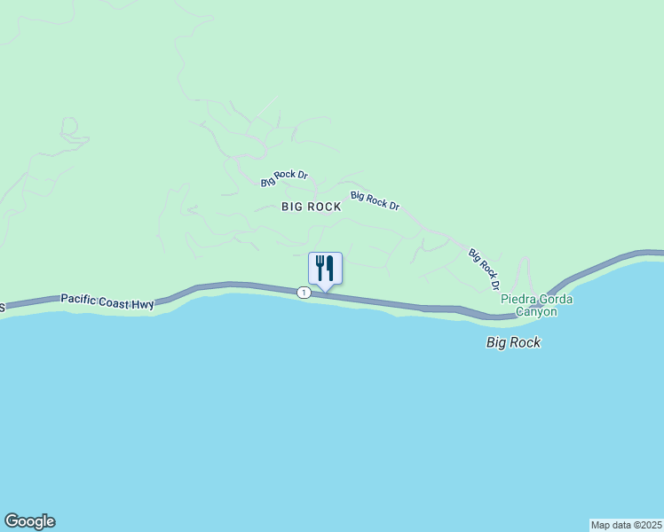 map of restaurants, bars, coffee shops, grocery stores, and more near 20522 Roca Chica Drive in Malibu