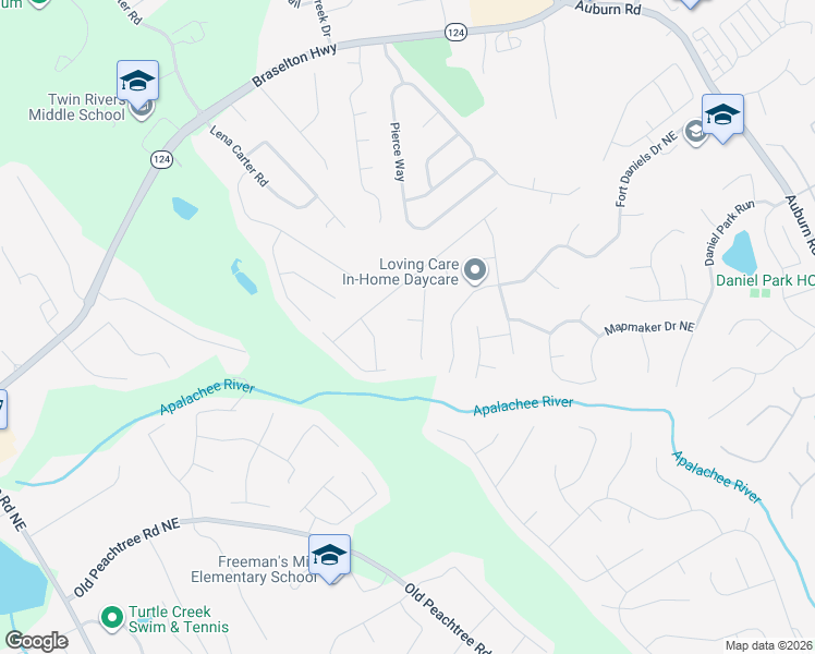 map of restaurants, bars, coffee shops, grocery stores, and more near 2712 Fort Hampton Court in Dacula
