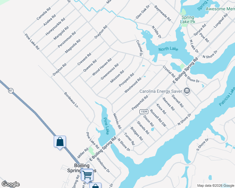 map of restaurants, bars, coffee shops, grocery stores, and more near 457 Westwood Road in Southport