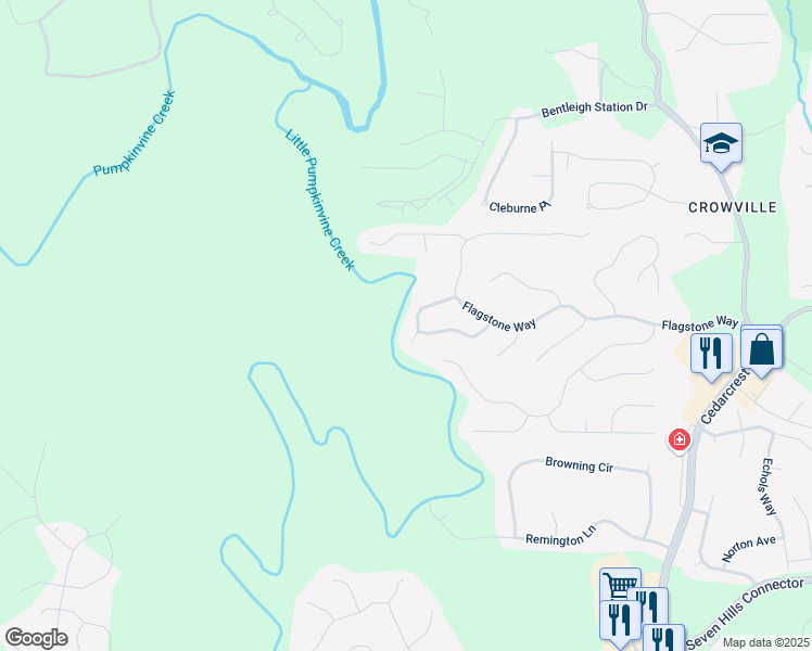 map of restaurants, bars, coffee shops, grocery stores, and more near 138 Knightwood Point in Acworth