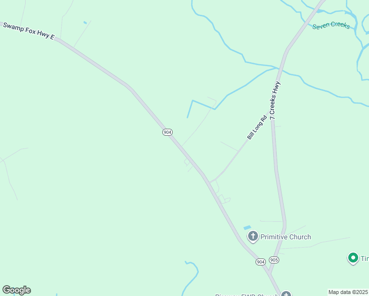 map of restaurants, bars, coffee shops, grocery stores, and more near 15289 Swamp Fox Highway East in Tabor City