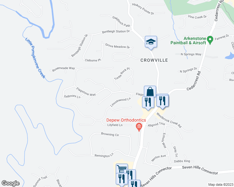 map of restaurants, bars, coffee shops, grocery stores, and more near 349 Flagstone Way in Acworth