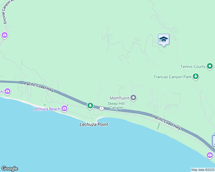 map of restaurants, bars, coffee shops, grocery stores, and more near 31505 Pacific Coast Highway in Malibu