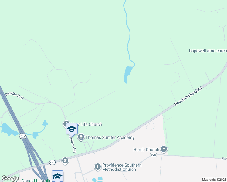map of restaurants, bars, coffee shops, grocery stores, and more near 4465 Lynnay Drive in Rembert