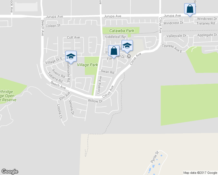 map of restaurants, bars, coffee shops, grocery stores, and more near 11729 Malagon Drive in Fontana