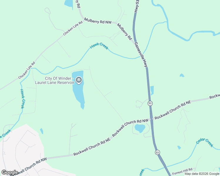 map of restaurants, bars, coffee shops, grocery stores, and more near 869 Laurel Lane in Winder