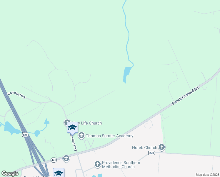 map of restaurants, bars, coffee shops, grocery stores, and more near 4465 Lynnay Drive in Rembert