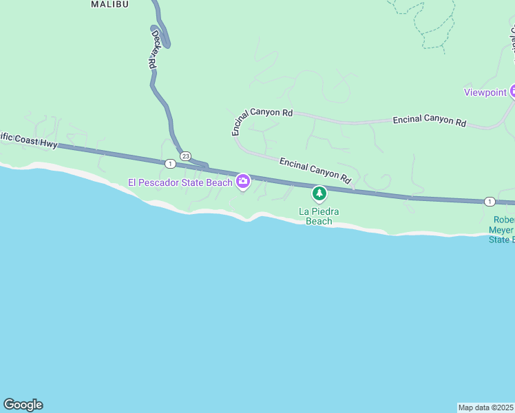 map of restaurants, bars, coffee shops, grocery stores, and more near 32852 California 1 in Malibu