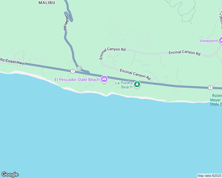 map of restaurants, bars, coffee shops, grocery stores, and more near 32852 Pacific Coast Highway in Malibu