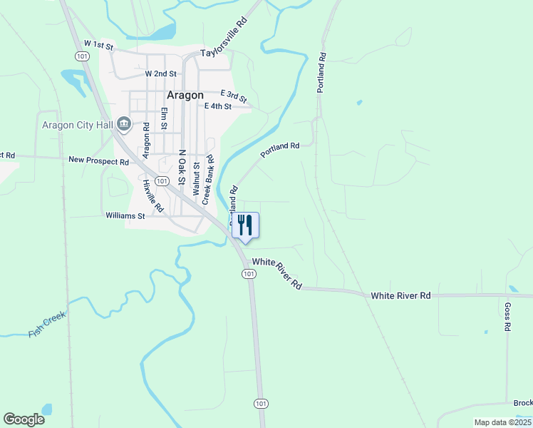 map of restaurants, bars, coffee shops, grocery stores, and more near 52 Acorn Path in Aragon
