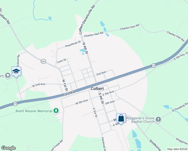 map of restaurants, bars, coffee shops, grocery stores, and more near 79 West 4th Avenue in Colbert