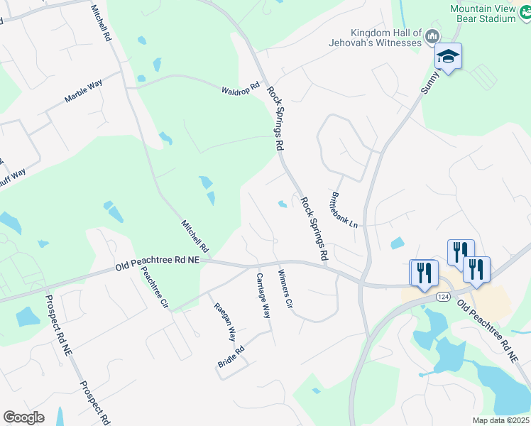 map of restaurants, bars, coffee shops, grocery stores, and more near 1530 Jami Hollow Way in Lawrenceville