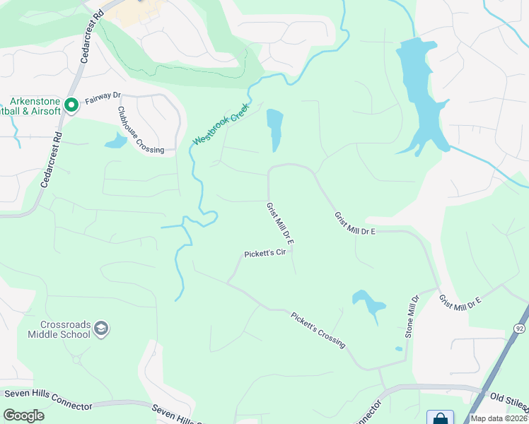 map of restaurants, bars, coffee shops, grocery stores, and more near 1252 Grist Mill Drive East in Acworth