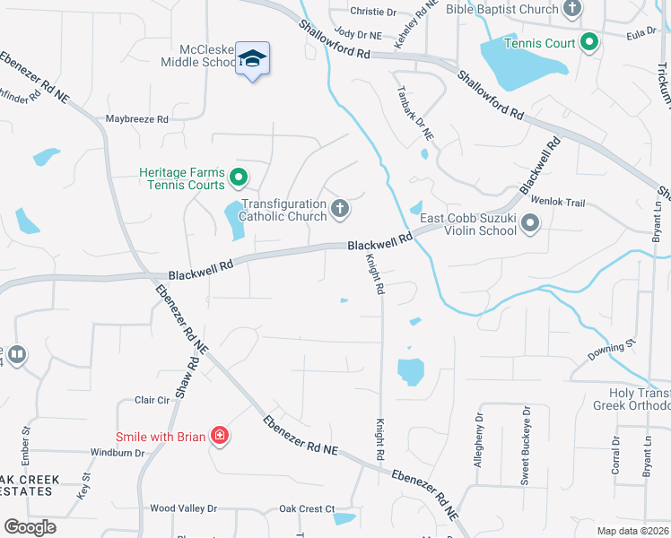 map of restaurants, bars, coffee shops, grocery stores, and more near 1771 Blackwell Road in Marietta