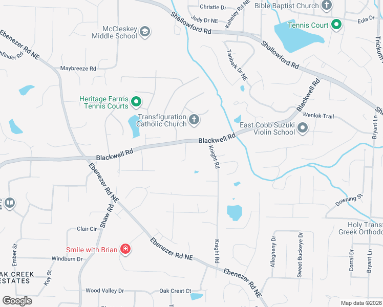 map of restaurants, bars, coffee shops, grocery stores, and more near 1771 Blackwell Road in Marietta