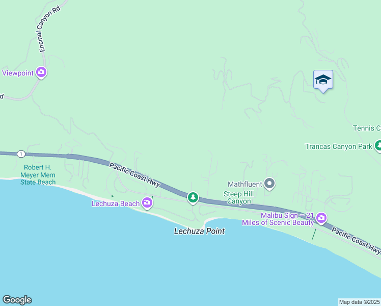 map of restaurants, bars, coffee shops, grocery stores, and more near 31577 Pacific Coast Highway in Malibu