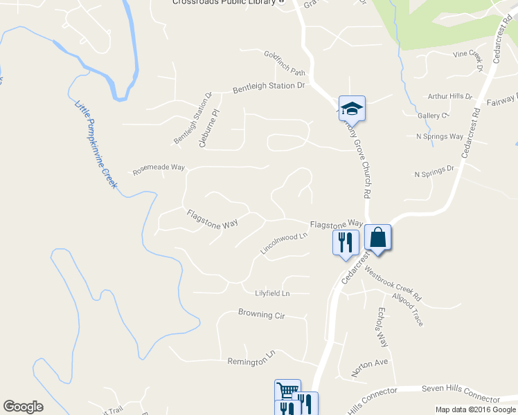 map of restaurants, bars, coffee shops, grocery stores, and more near 440 Flagstone Way in Acworth
