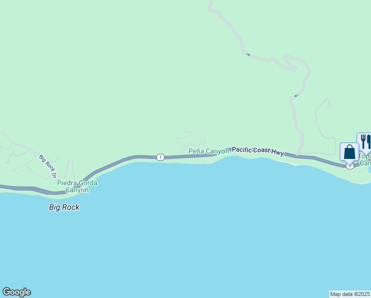 map of restaurants, bars, coffee shops, grocery stores, and more near 19433 Pacific Coast Highway in Malibu