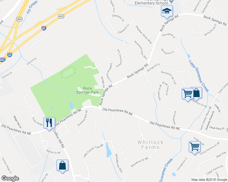 map of restaurants, bars, coffee shops, grocery stores, and more near 561 Tuscany Walk Lane in Lawrenceville