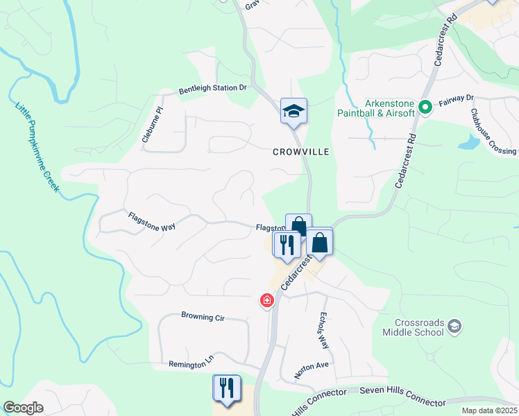 map of restaurants, bars, coffee shops, grocery stores, and more near 65 Turtle Rock Cove in Acworth