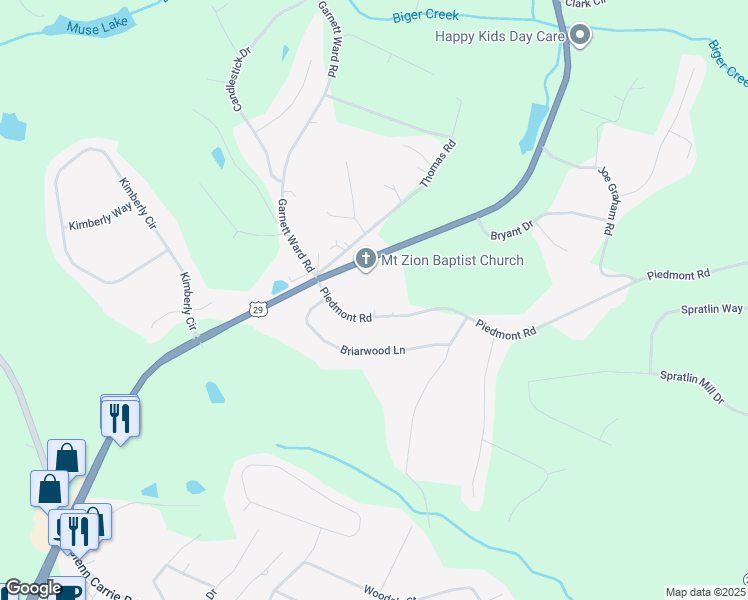 map of restaurants, bars, coffee shops, grocery stores, and more near 185 Piedmont Road in Hull