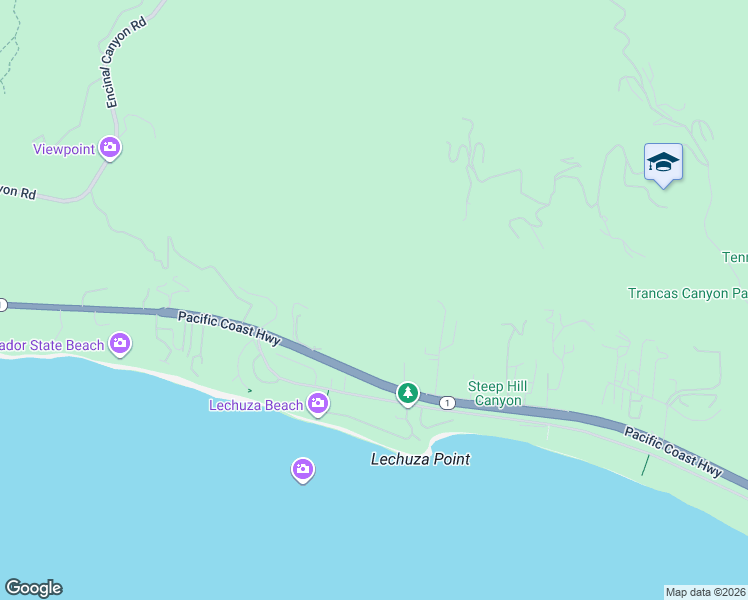 map of restaurants, bars, coffee shops, grocery stores, and more near 31583 Pacific Coast Highway in Malibu