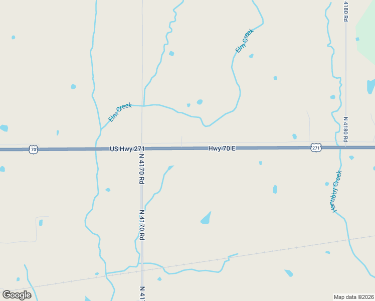 map of restaurants, bars, coffee shops, grocery stores, and more near U.S. 271 in Hugo