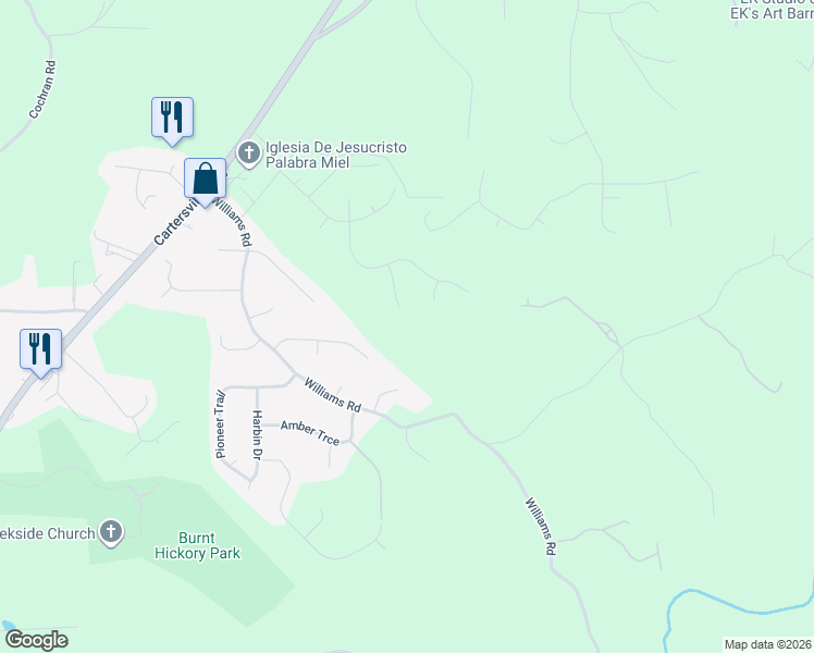 map of restaurants, bars, coffee shops, grocery stores, and more near 108 Amber Court in Dallas