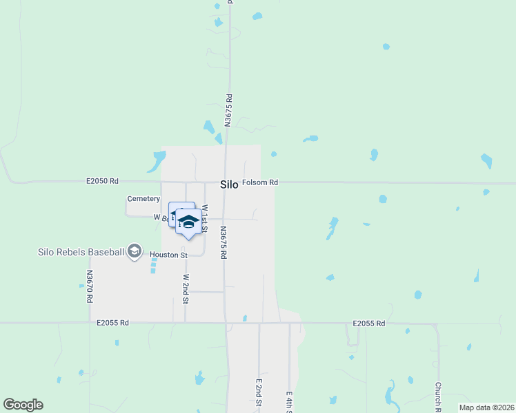 map of restaurants, bars, coffee shops, grocery stores, and more near 6415 Folsom Road in Durant